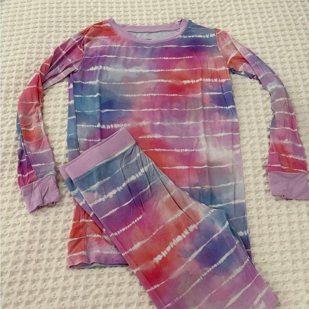 Little Sleepies Pastel Tie-Dye Dreams Two-Piece Pajama Set - Size 7/8